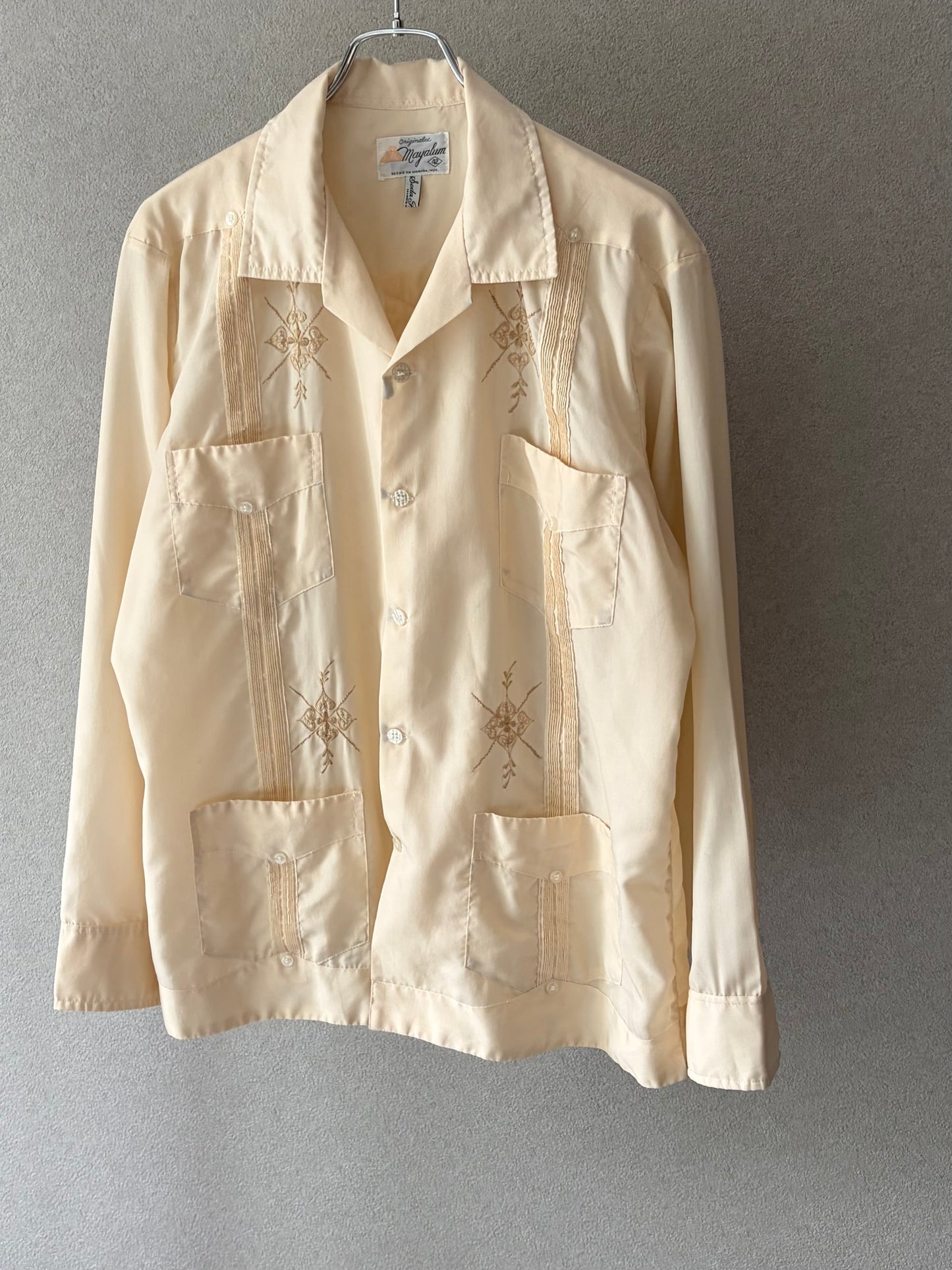 80's Mayalan L/S guayabera shirt