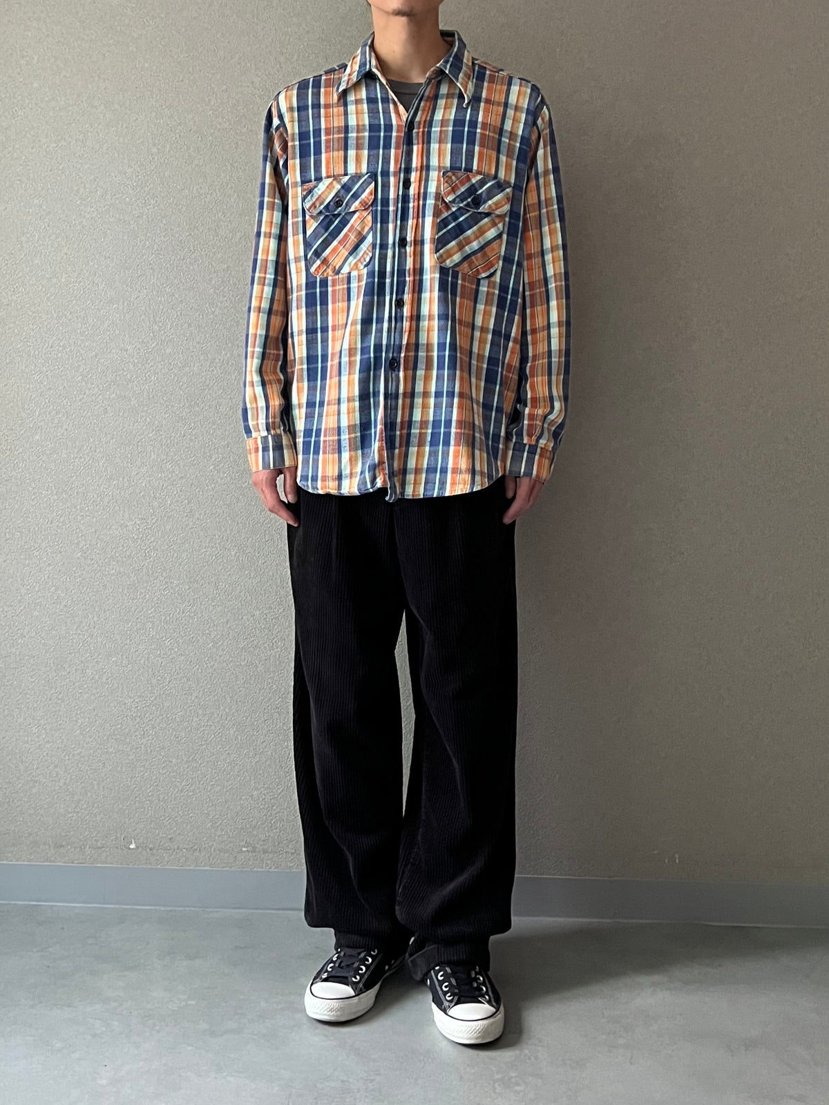 60's FIVE BROTHER flannel shirt