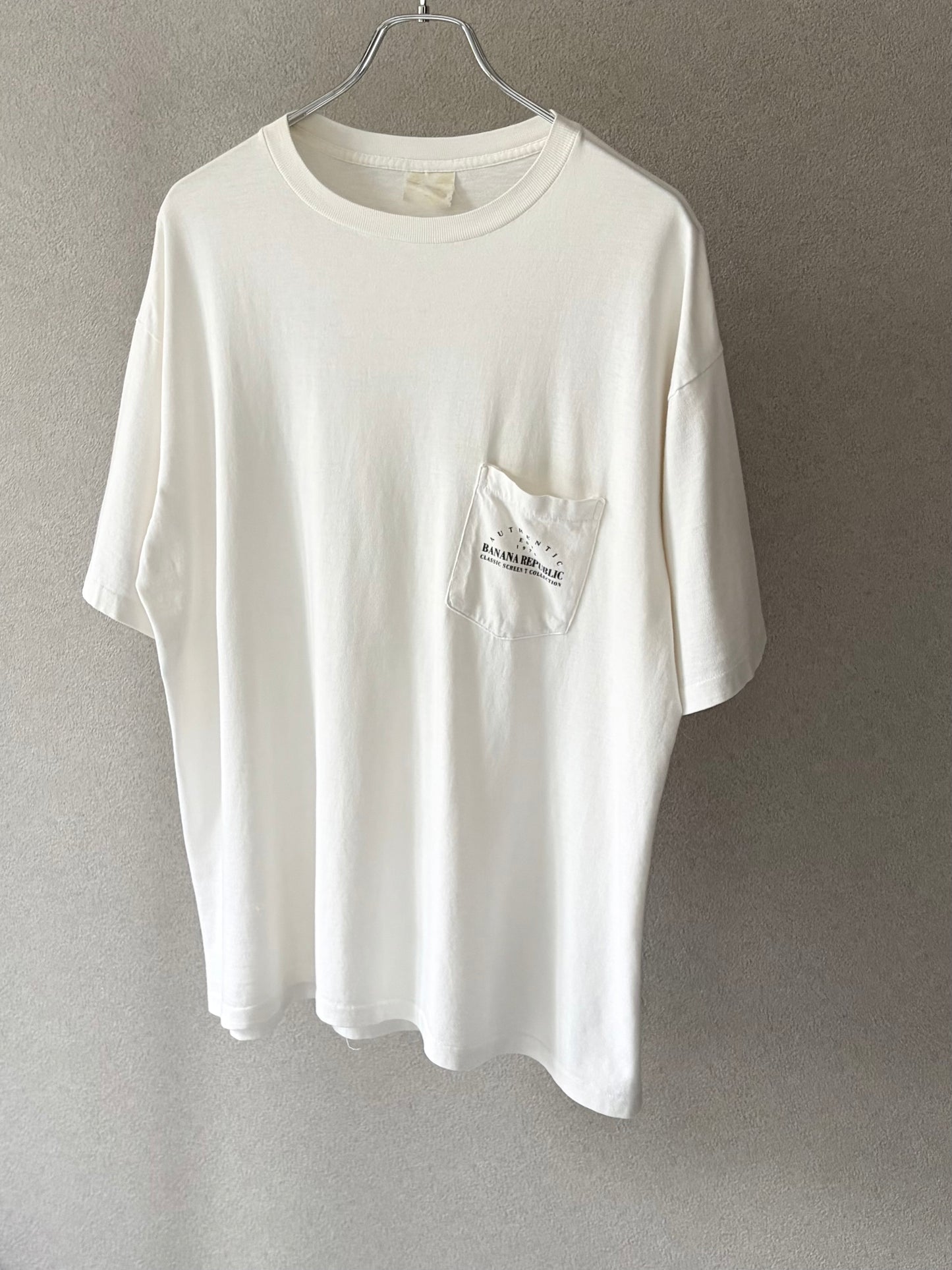 80's〜 BANANA REPUBLIC print t-shirt