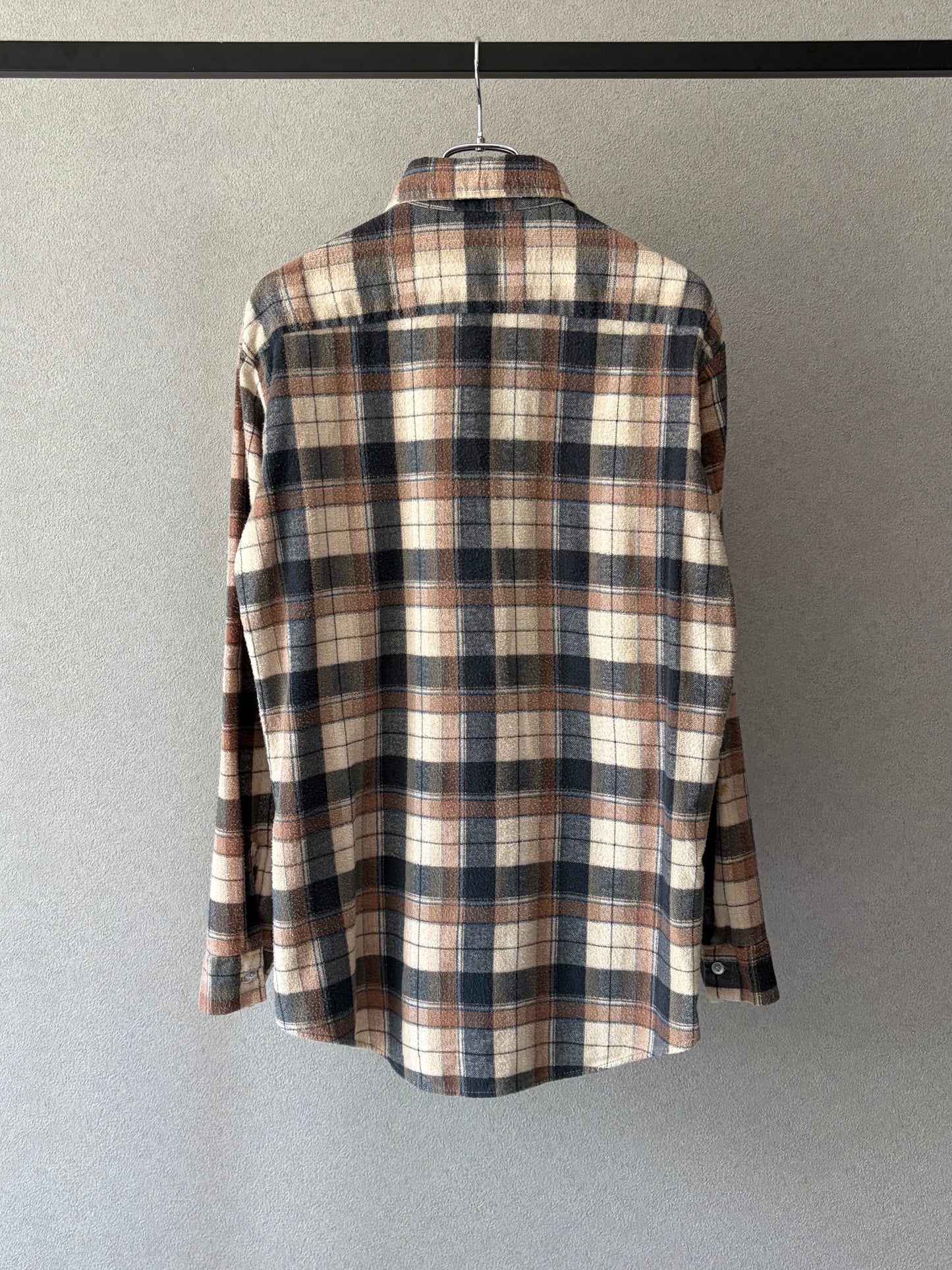 70's UNKNOWN print flannel shirt