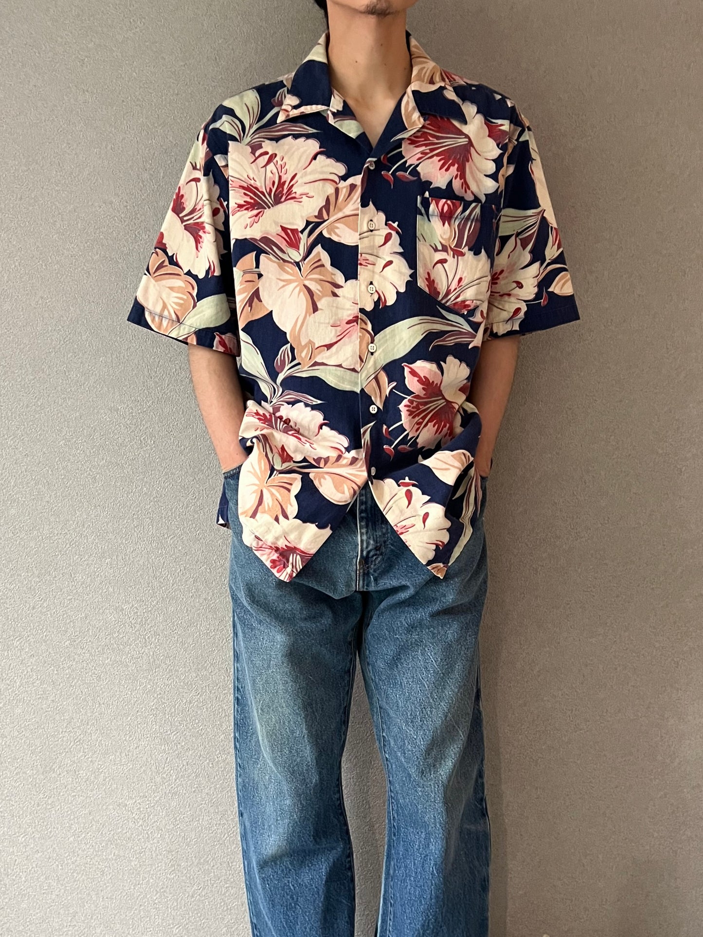 80's〜 Polo Ralph Lauren open collar shirt