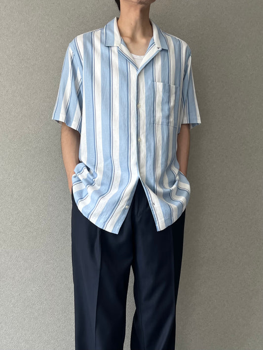 00's GAP linen×rayon  open collar shirt