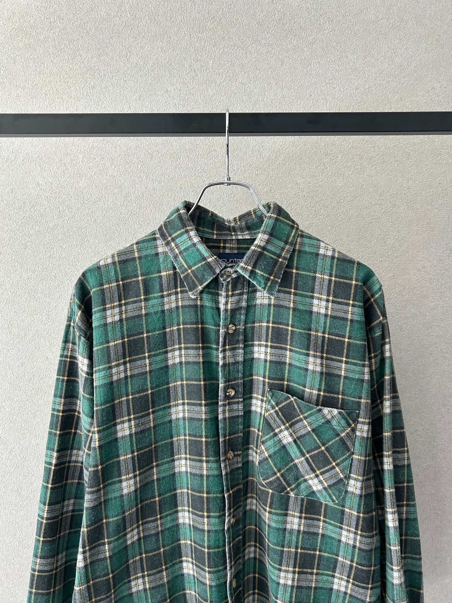 90's PURITAN printed flannel shirt