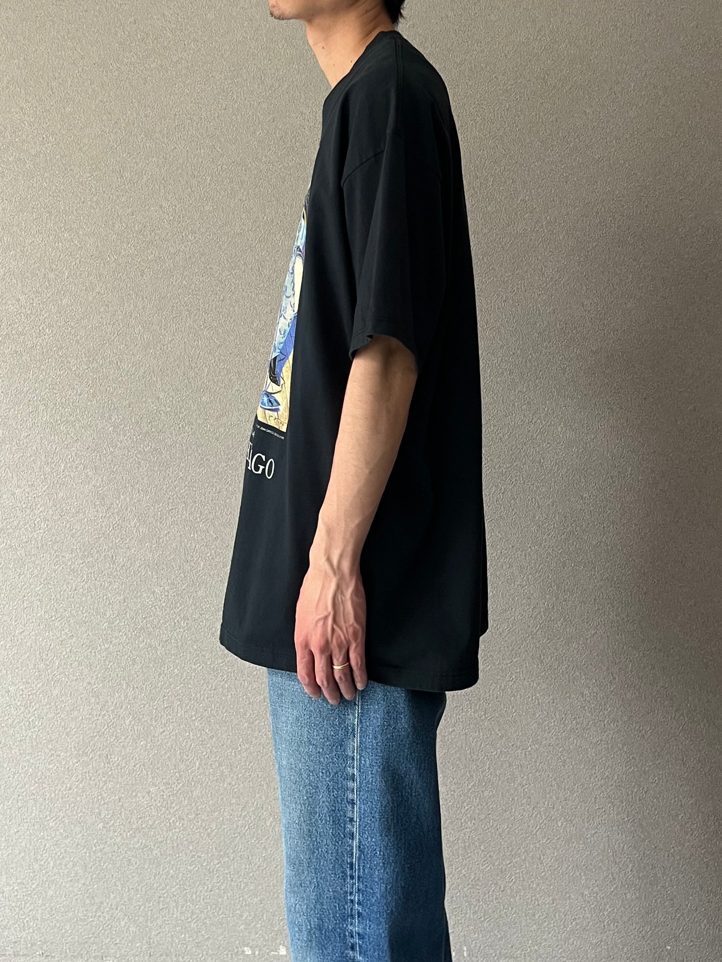90's〜 BLUE CHICAGO art t-shirt