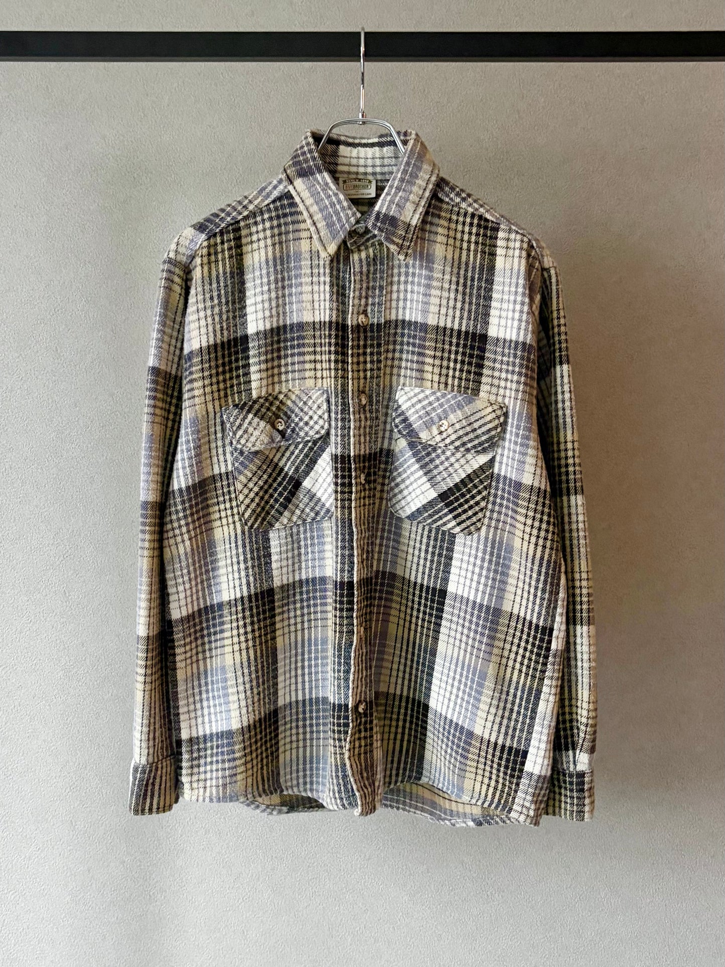 90's FIVE BROTHER flannel shirt