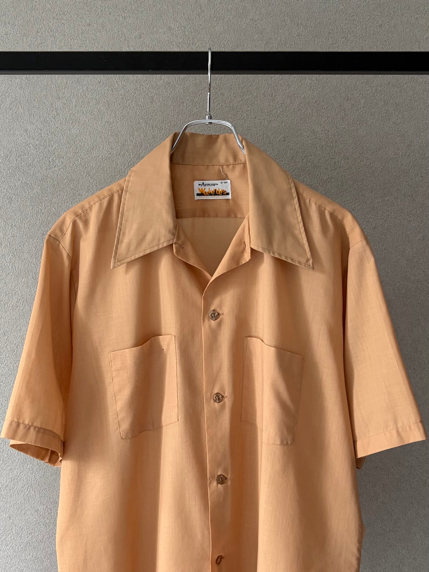 70's ARROW open collar shirt