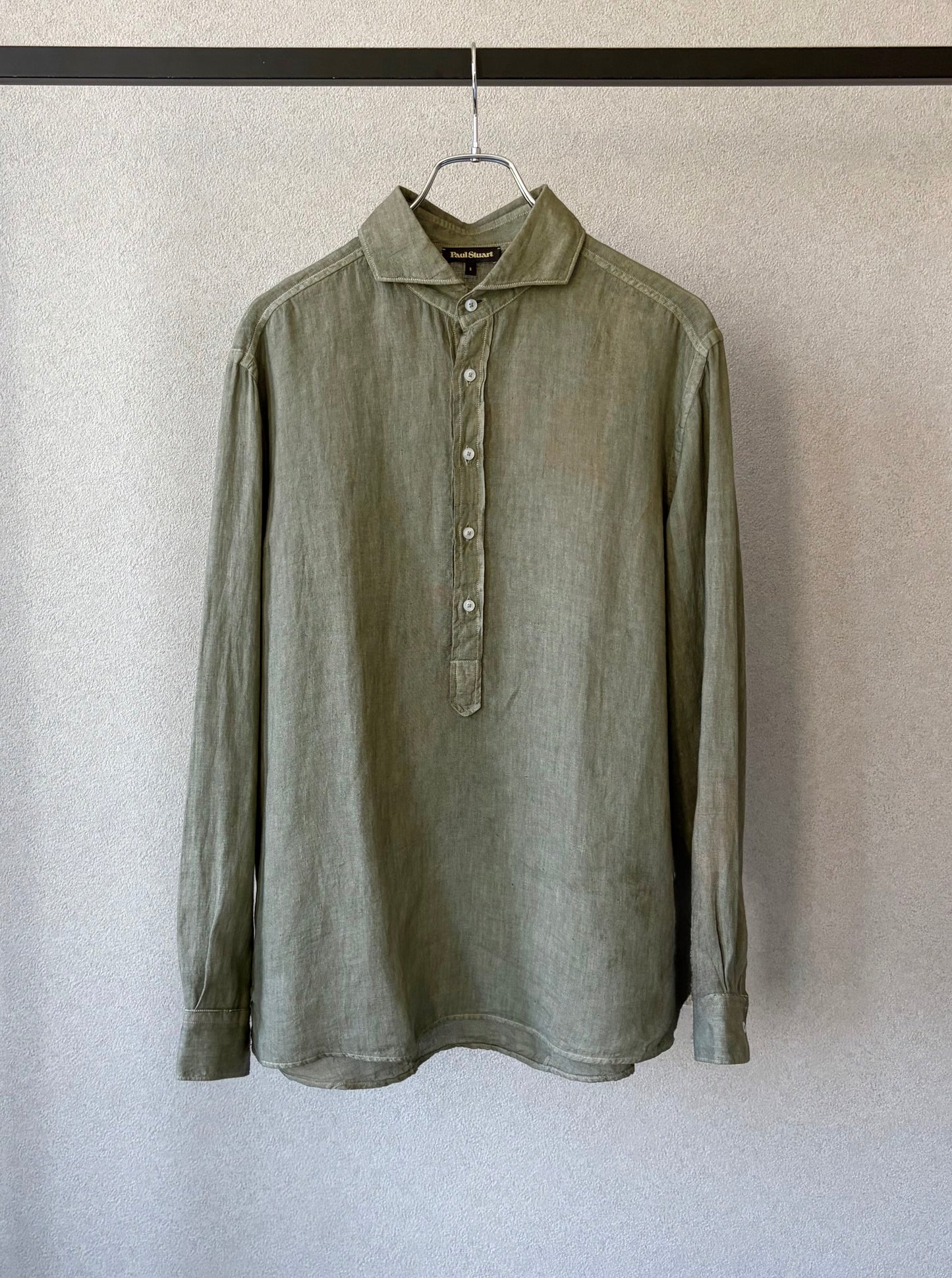 90's Paul Stuart pullover linen shirt "Made in ITALY"