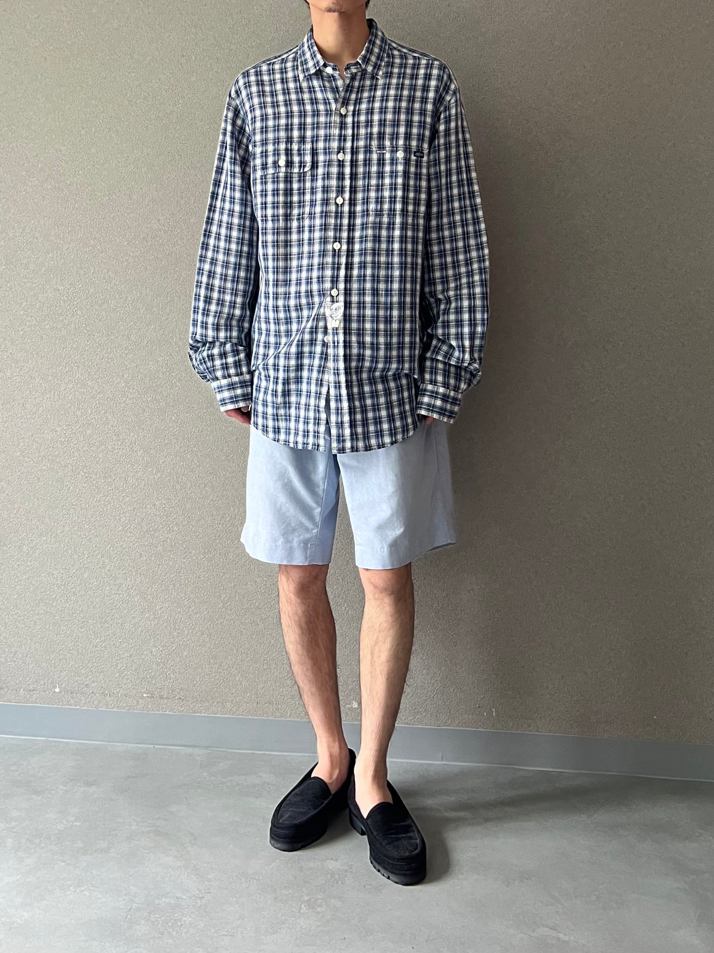 00's Polo Ralph Lauren cotton×linen shirt "DEAD STOCK"