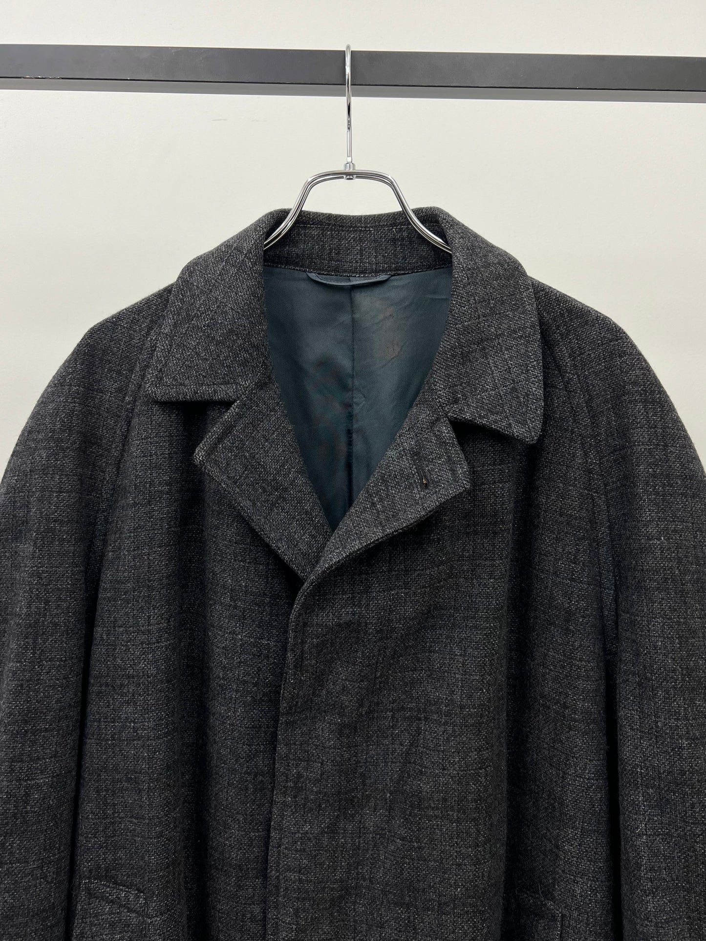 60's Alligator wool balmacaan coat