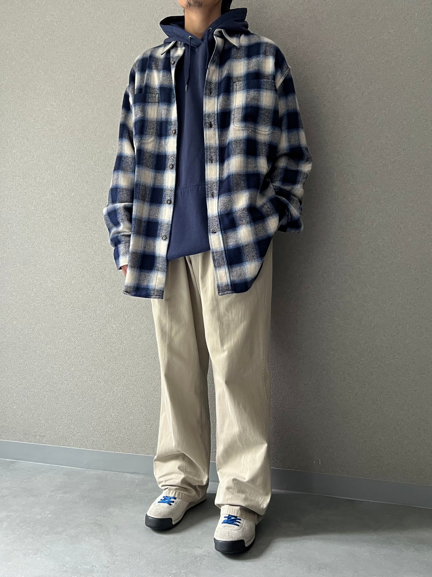 00's ST.JOHN'S BAY flannel shirt "DEAD STOCK"