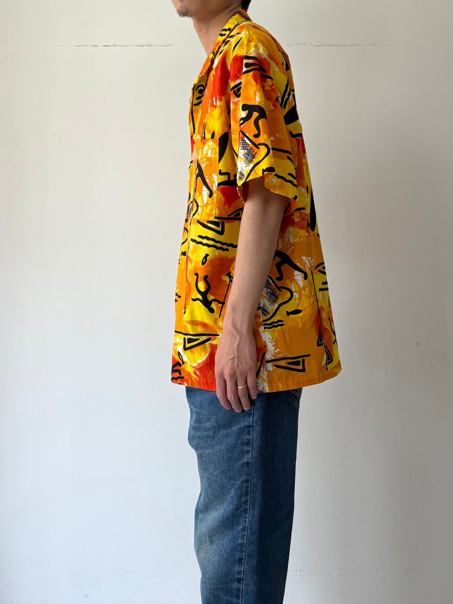 80's OCEAN PACIFIC open collar shirt "Made in USA"