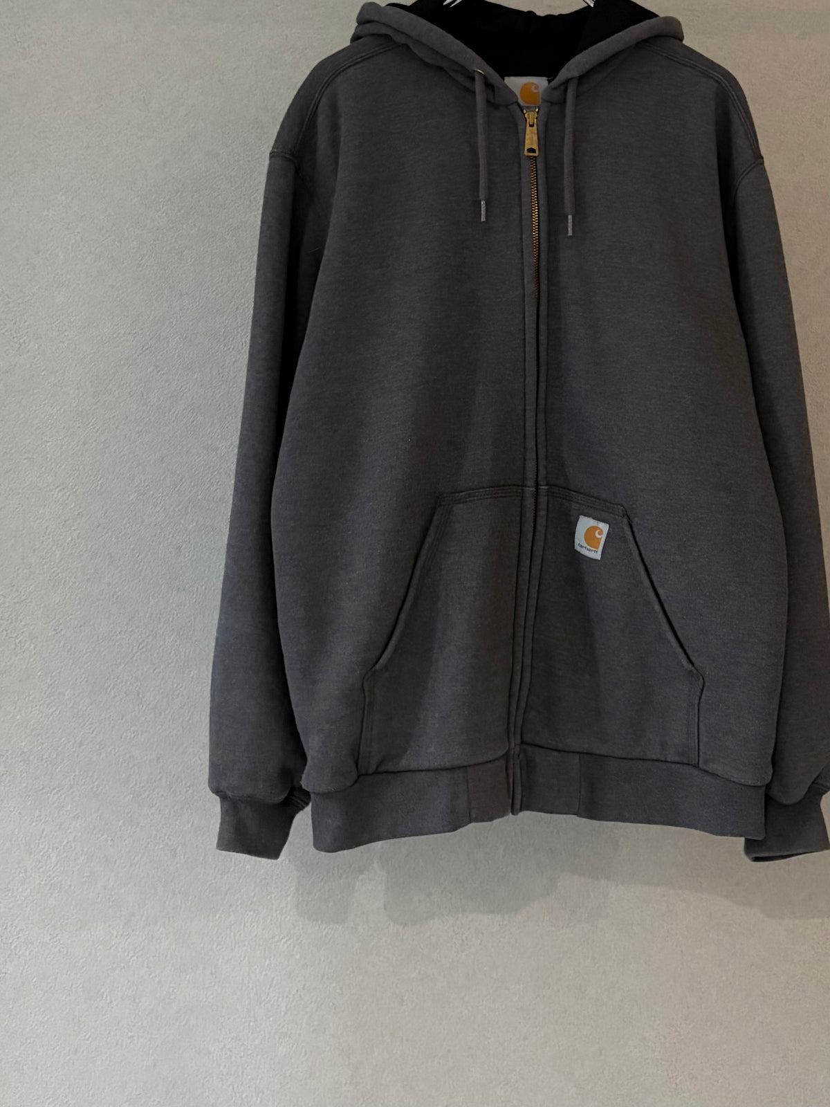 00's carhartt thermal lining zip up sweat hoodie