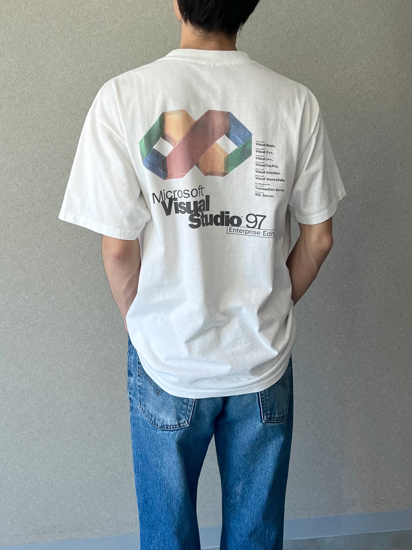 90's Microsoft print t-shirt "Made in USA"