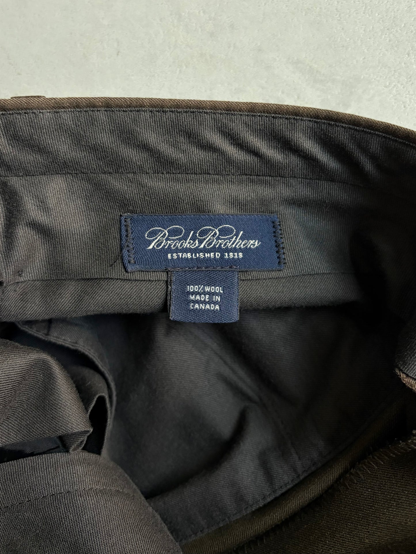 00's Brooks Brothers wool slacks "Made in CANADA"