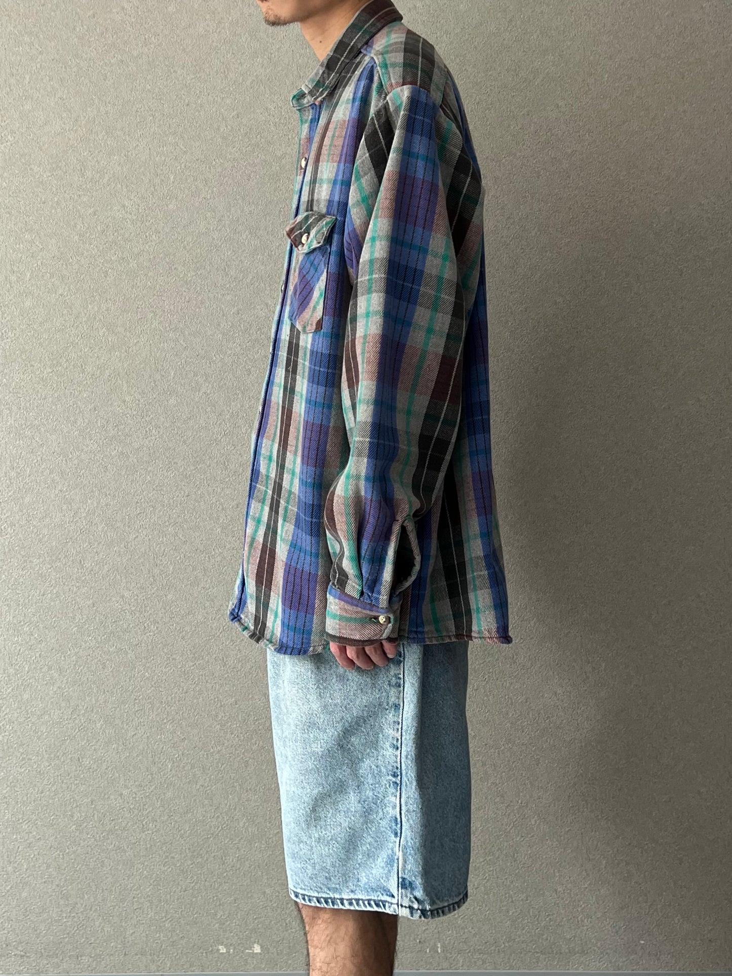90's FIVE BROTHER flannel shirt