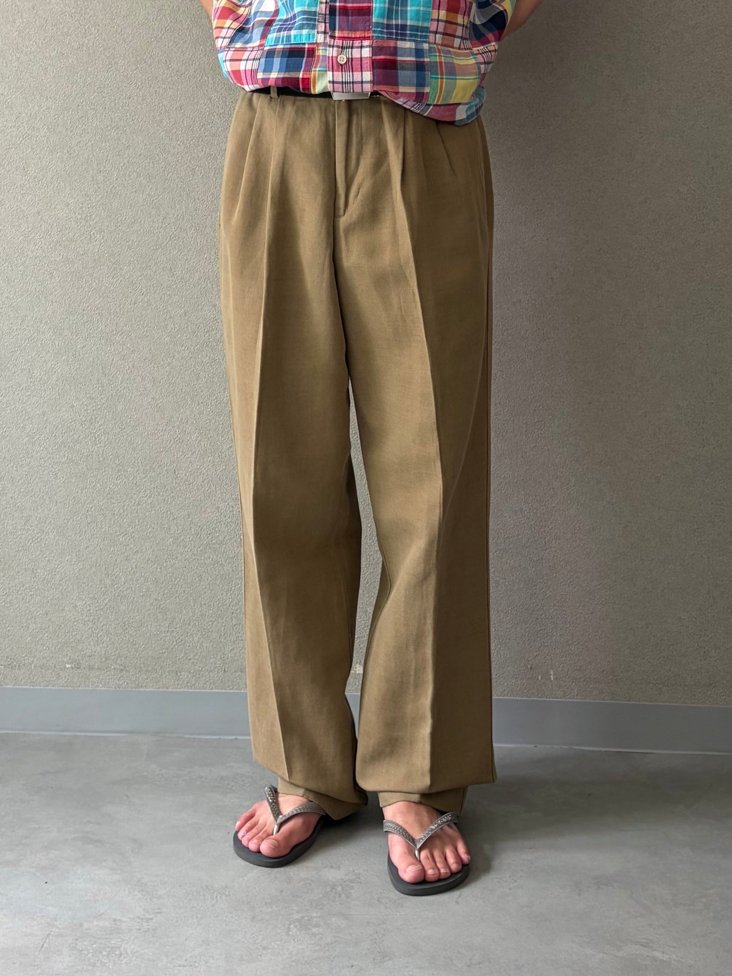 00's DOCKERS linen × cotton slacks