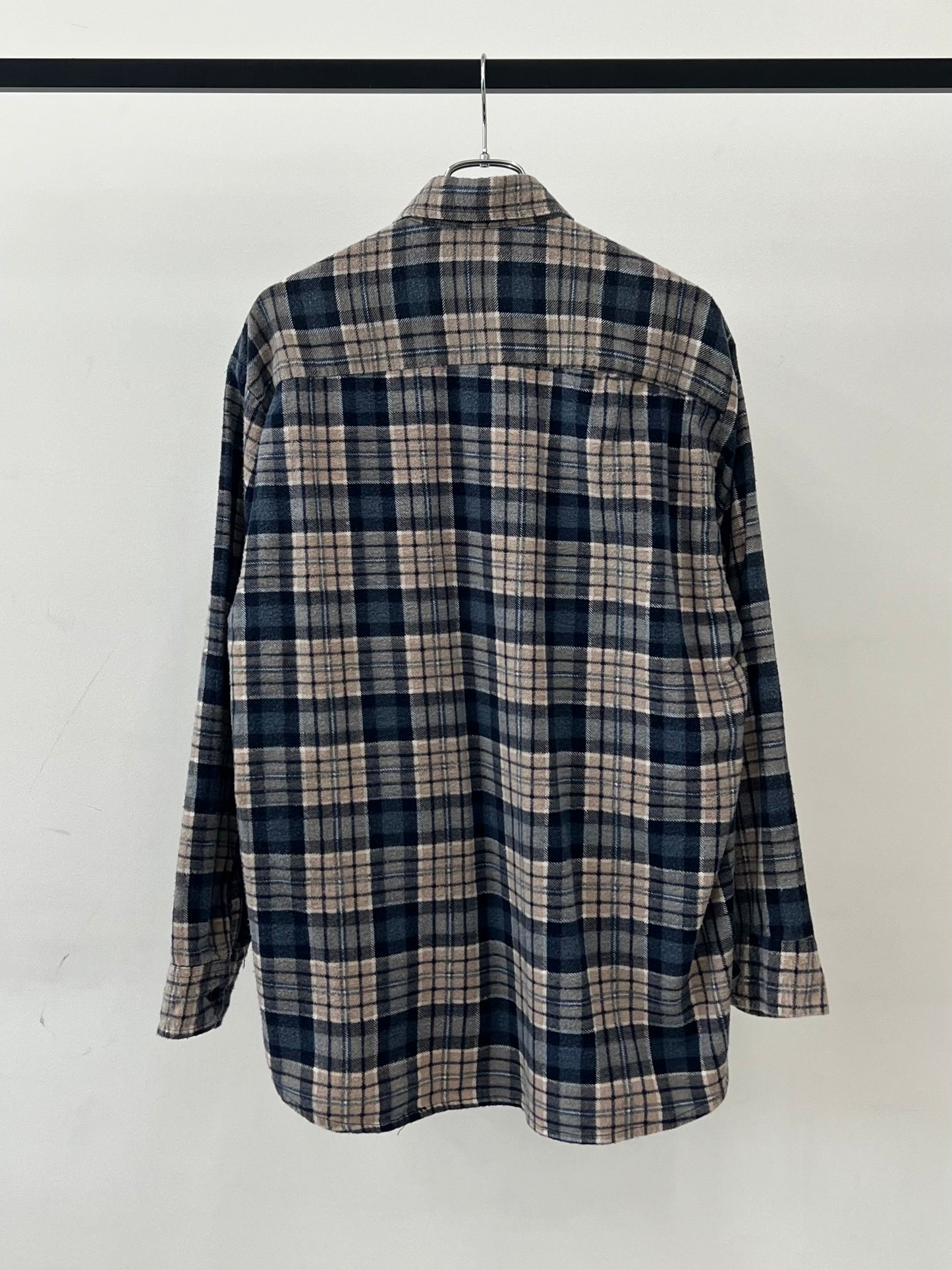 80's SAUGATUCK print flannel shirt
