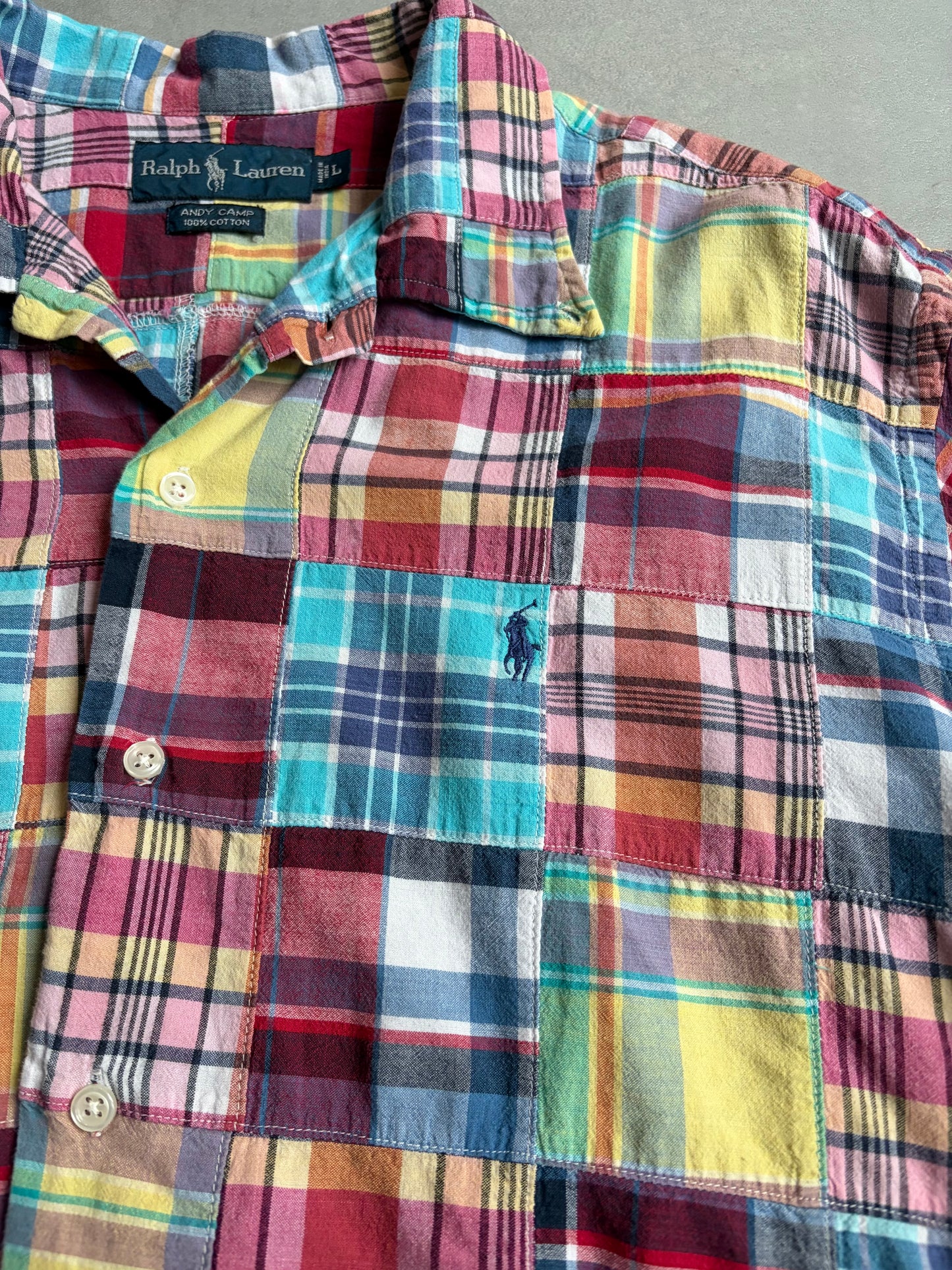 90's Polo Ralph Lauren open collar shirt "ANDY CAMP"