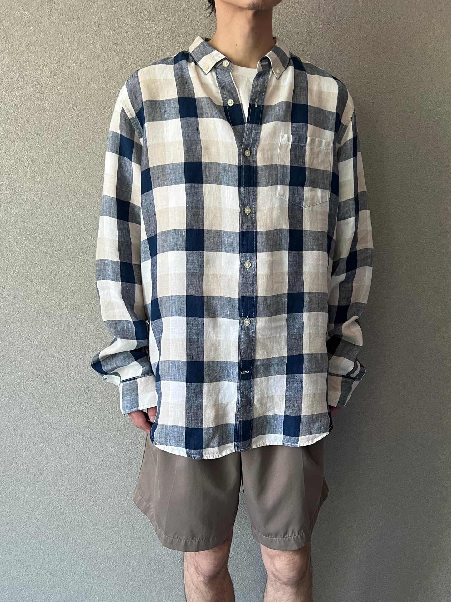 00's BANANA REPUBLIC linen shirt