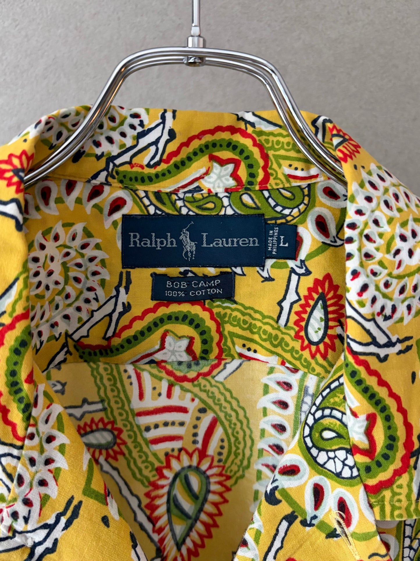 90's Polo Ralph Lauren open collar shirt "BOB CAMP"