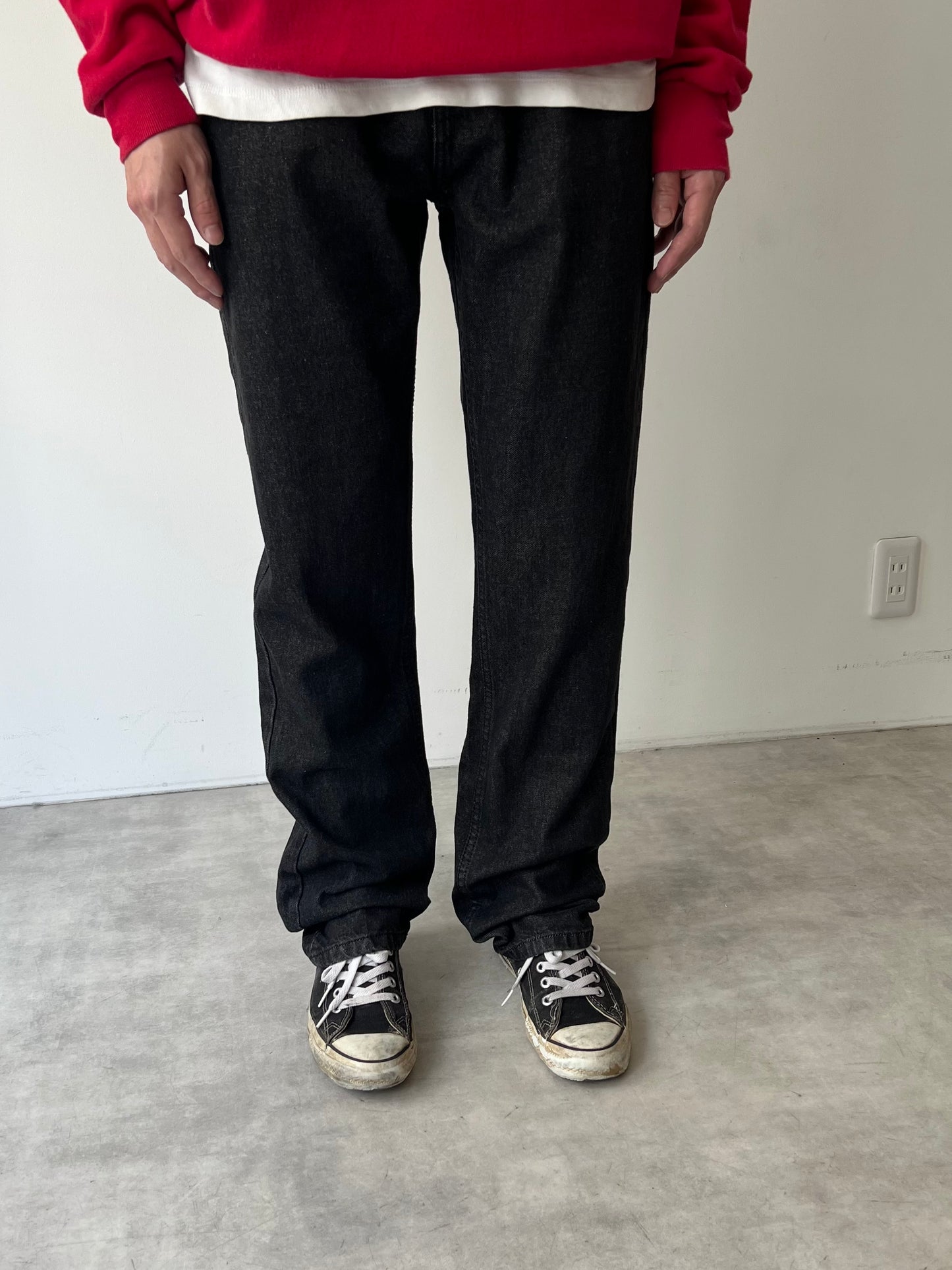 00's Levi's 501 black denim "Yarn Dyed"