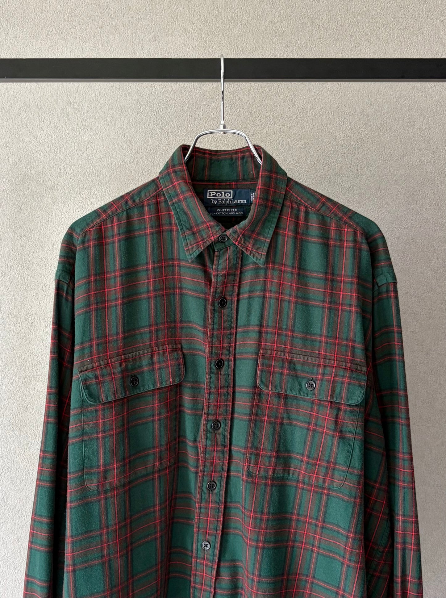 90's Polo Ralph Lauren cotton×wool shirt "WHITFEILD"