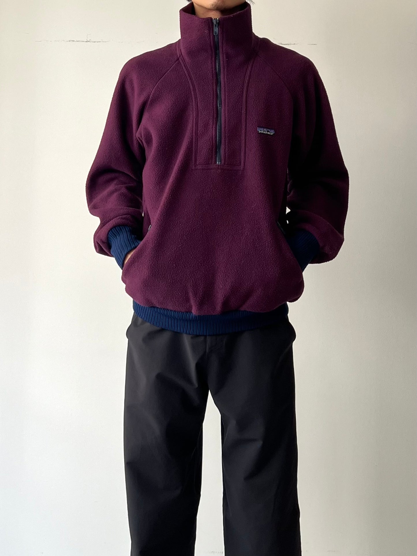 80's patagonia fleece pullover jacket