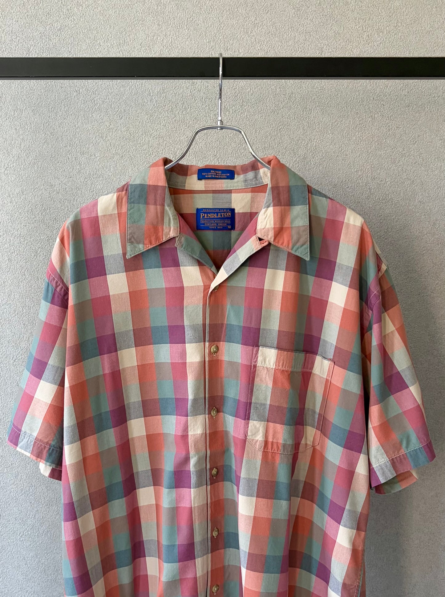00's PENDLETON open collar shirt