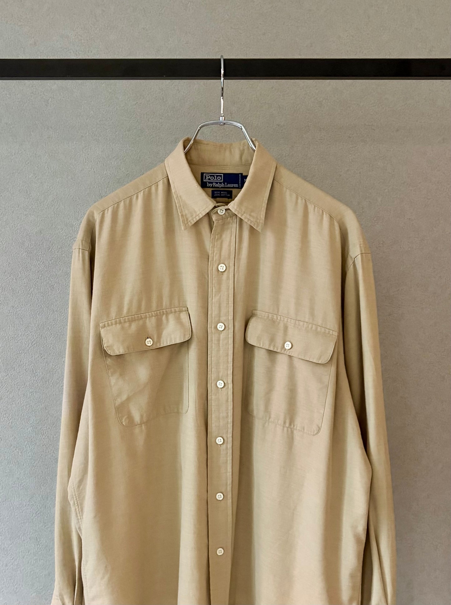 80's〜 Polo Ralph Lauren wool × cotton shirt