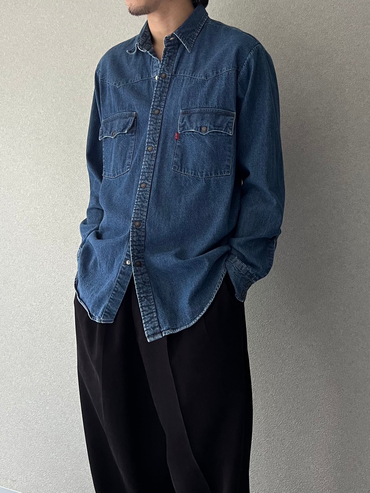 80's Levi's denim western shirt