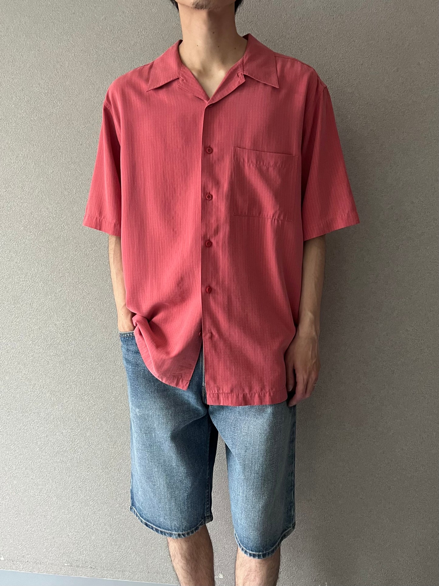 00's CAMBRIDGE CLASSICS open collar shirt