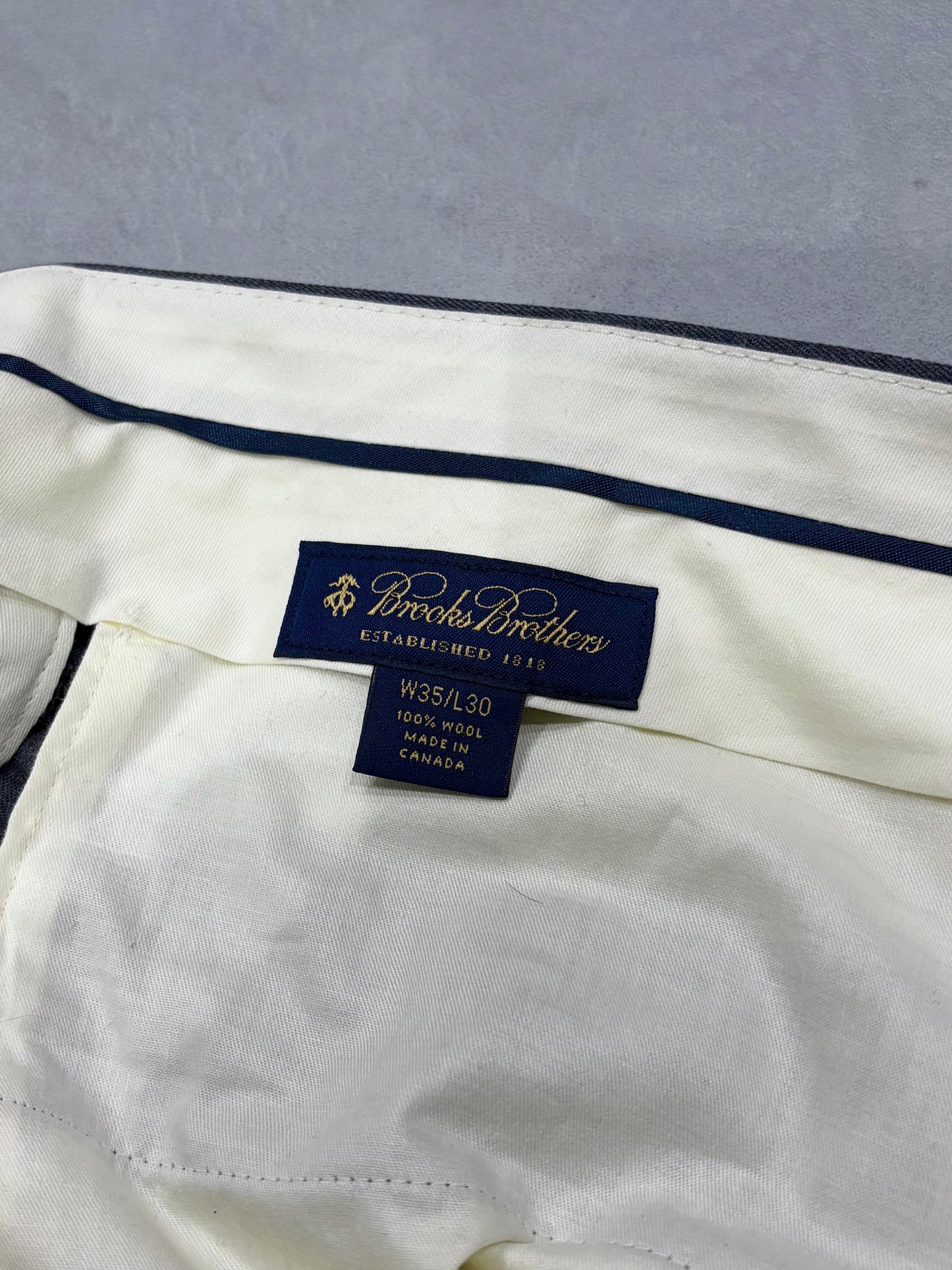 00's Brooks Brothers wool slacks "Made in CANADA"