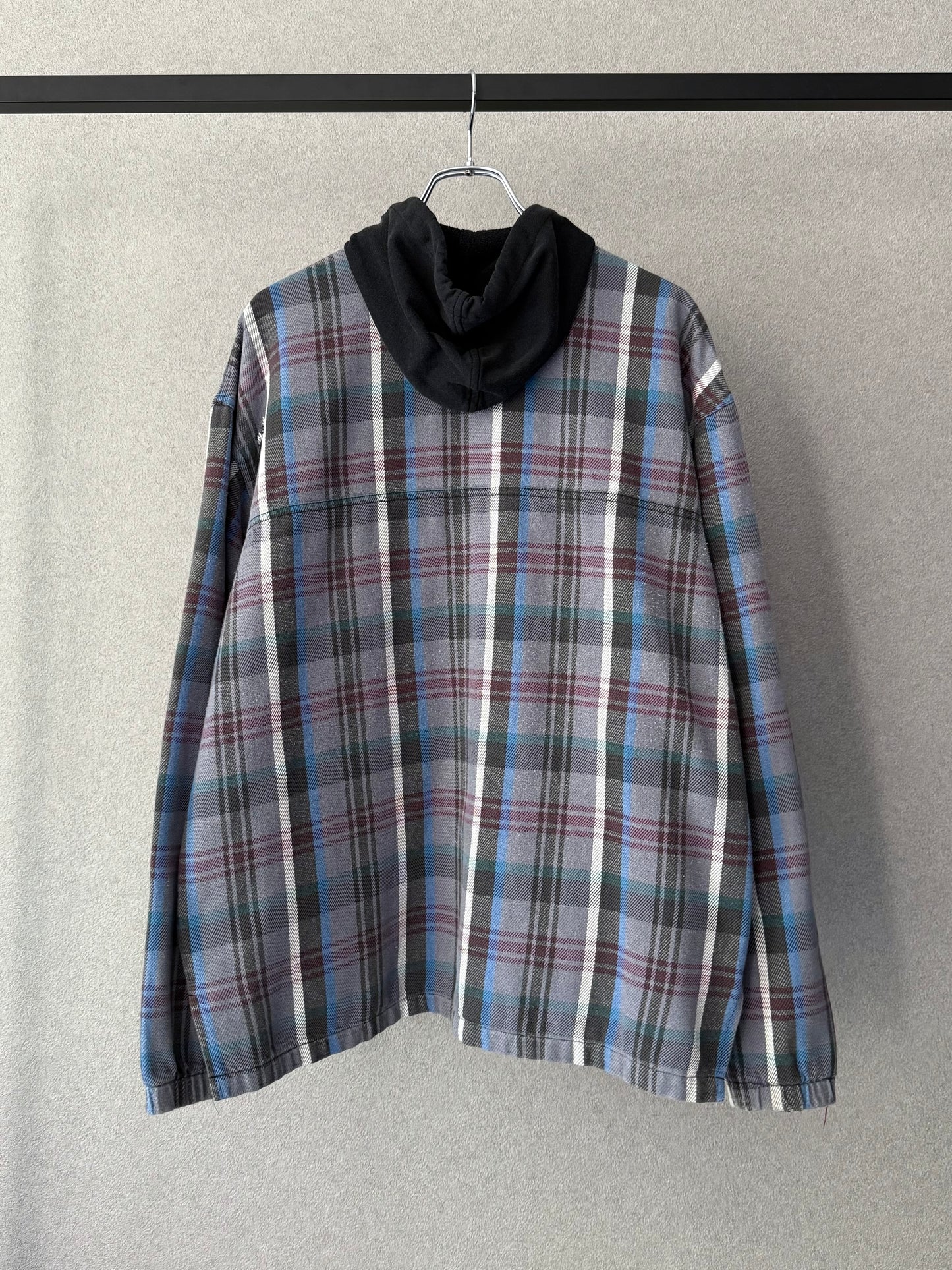 90's NO FEAR flannel pullover shirt "Made in USA"