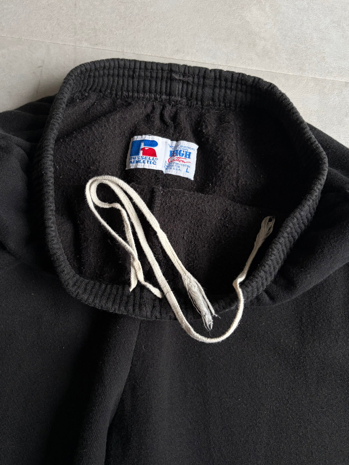 90's RUSSELL HIGH COTTON sweat pants "Made in USA"