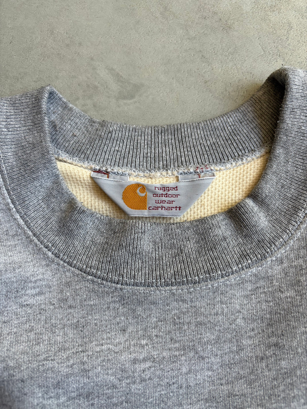 80's carhartt thermal lining sweater