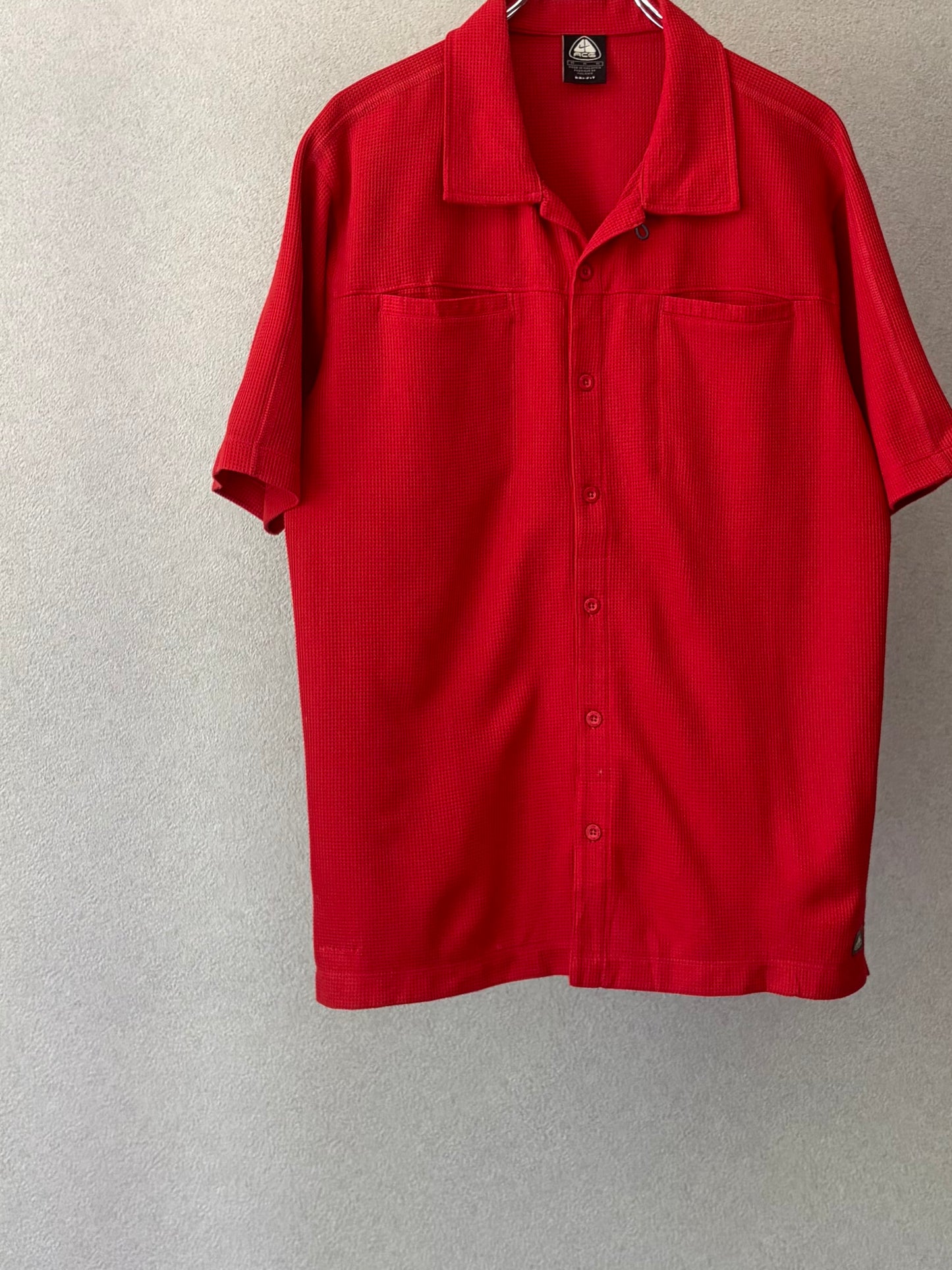 00's NIKE ACG open collar shirt