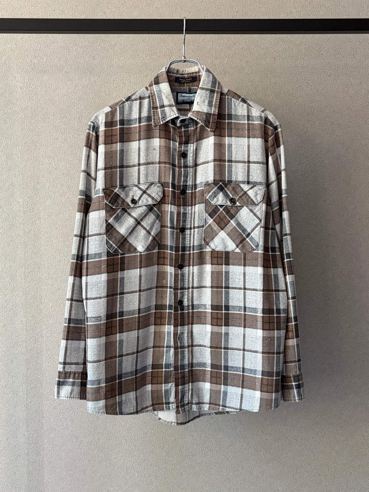 80's Fieldmaster print flannel shirt "Made in USA"