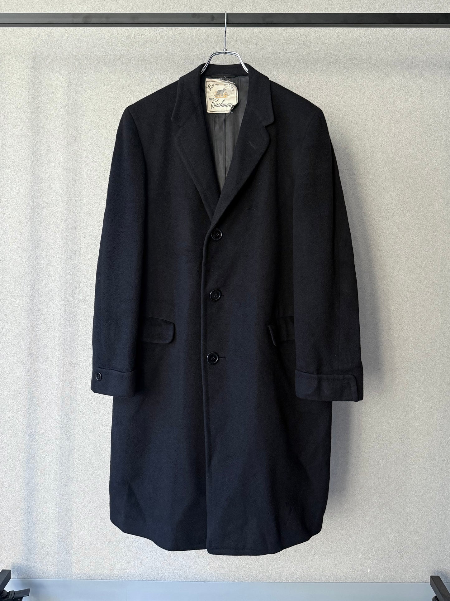60's VINTAGE cashmere chester coat