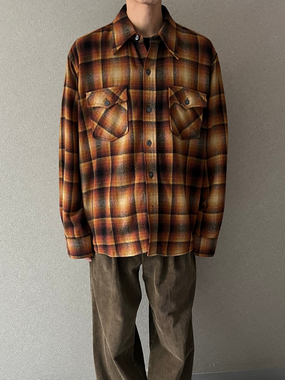 70's WOODLAND wool shirt