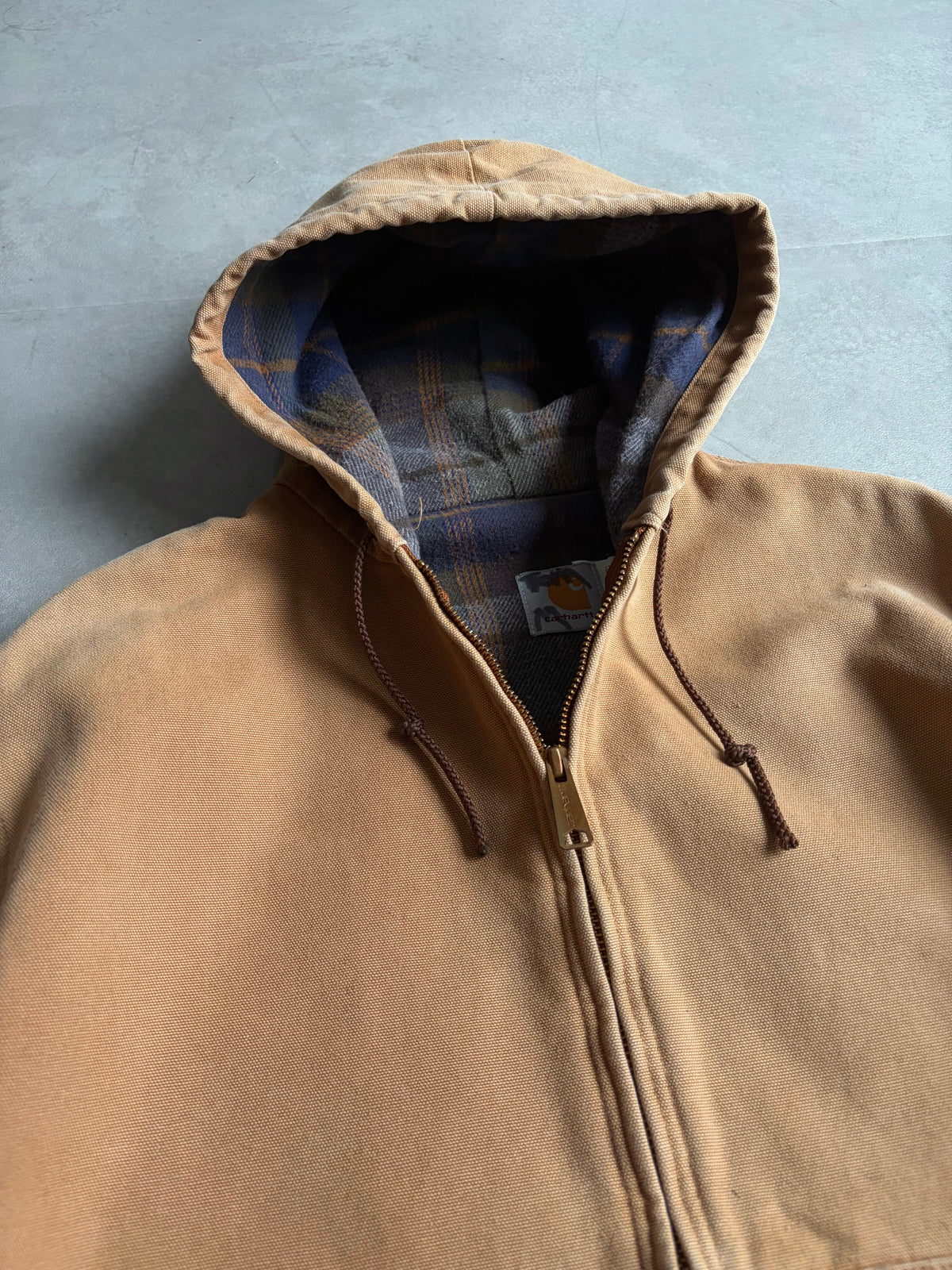 80's carhartt flannel lining work jacket "Made in USA"