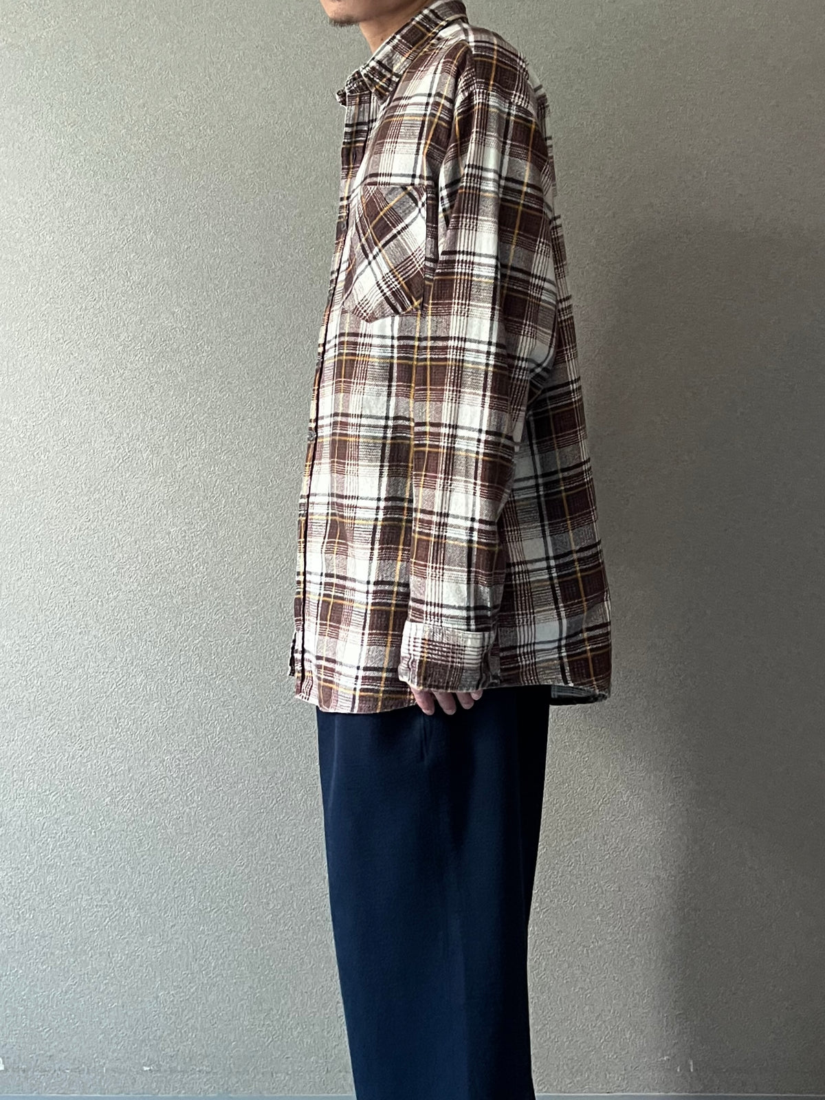 80's OZARK TRAIL print flannel shirt