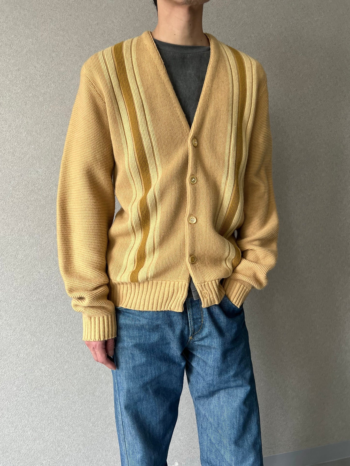 70's UNKNOWN kint cardigan