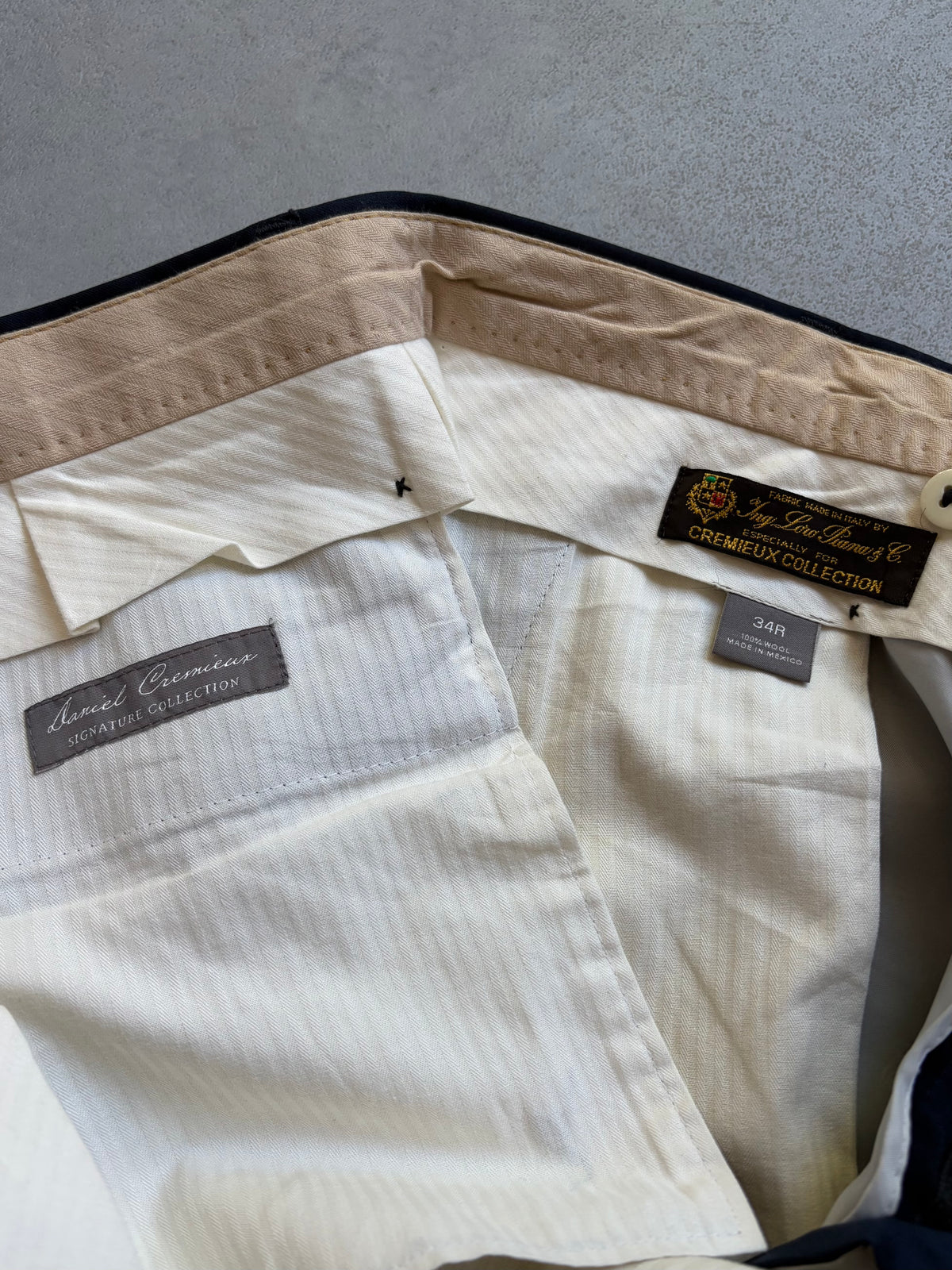 00's DANIEL CREMIEUX × Loro Piana wool slacks