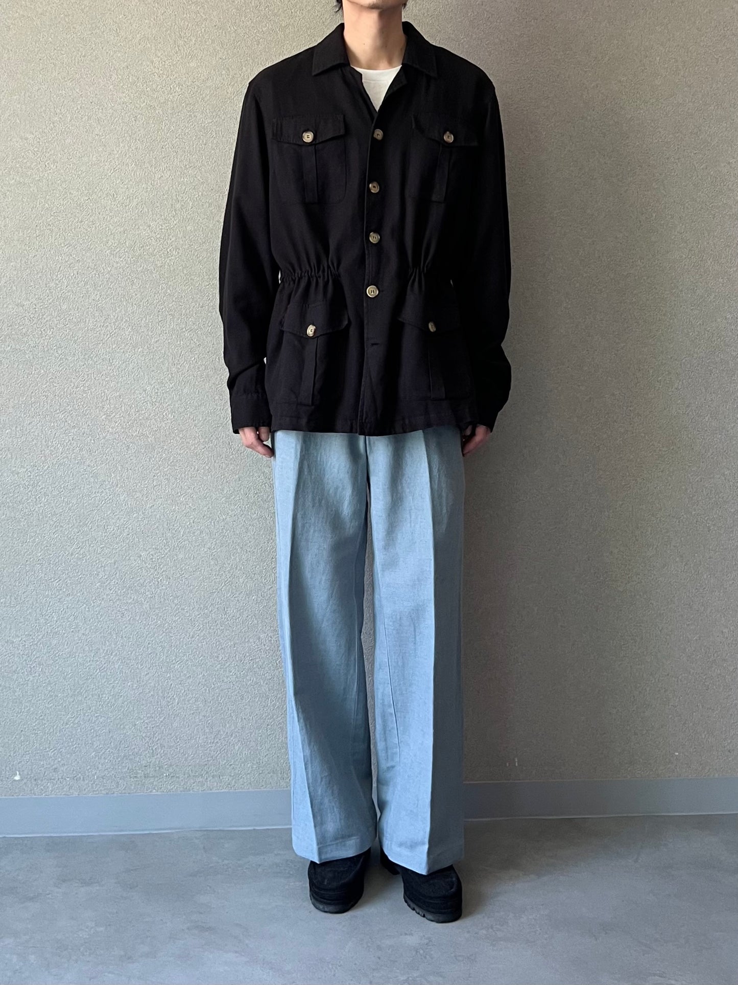 80's〜 UNKNOWN linen safari style jacket