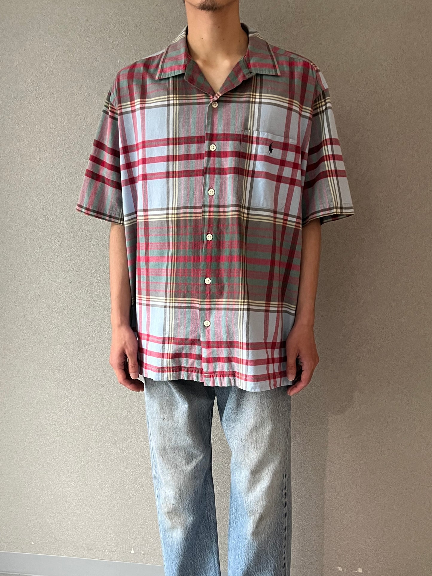 90's Polo Ralph Lauren open collar shirt "CALDWELL"