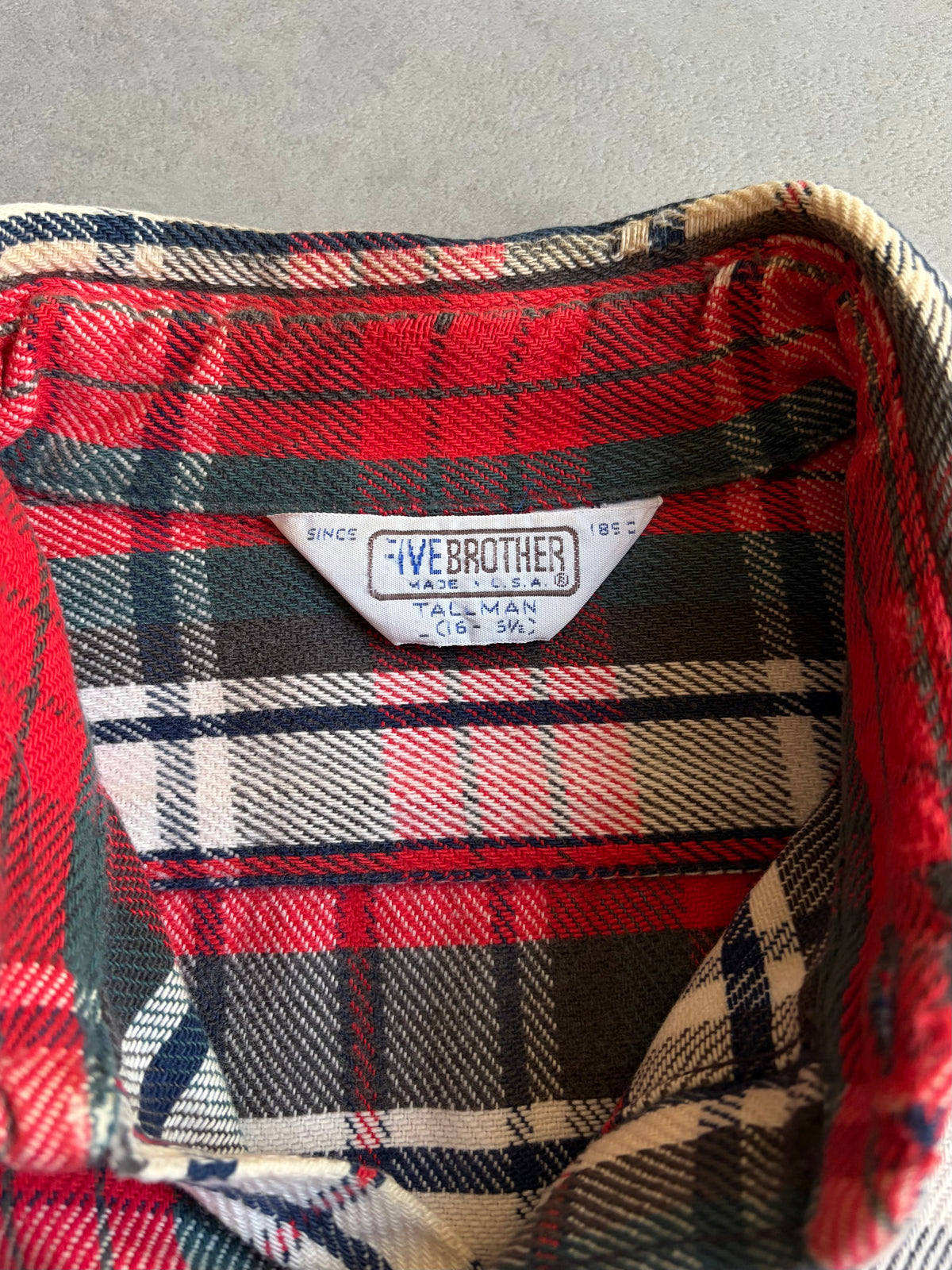 70's〜 FIVE BROTHER flannel shirt "Made in USA"