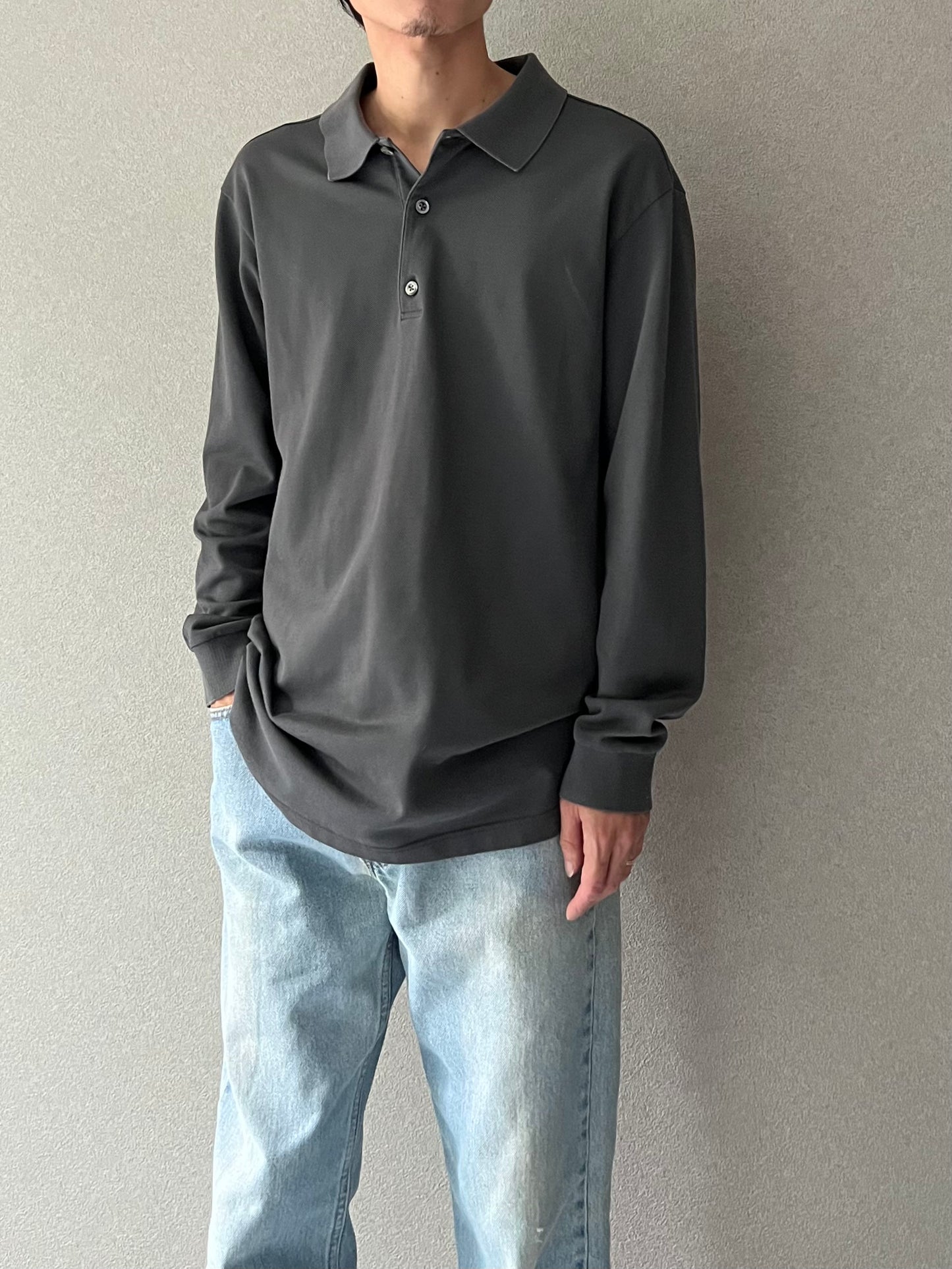 00's Neiman Marcus L/S polo shirt "Made in ITALY"