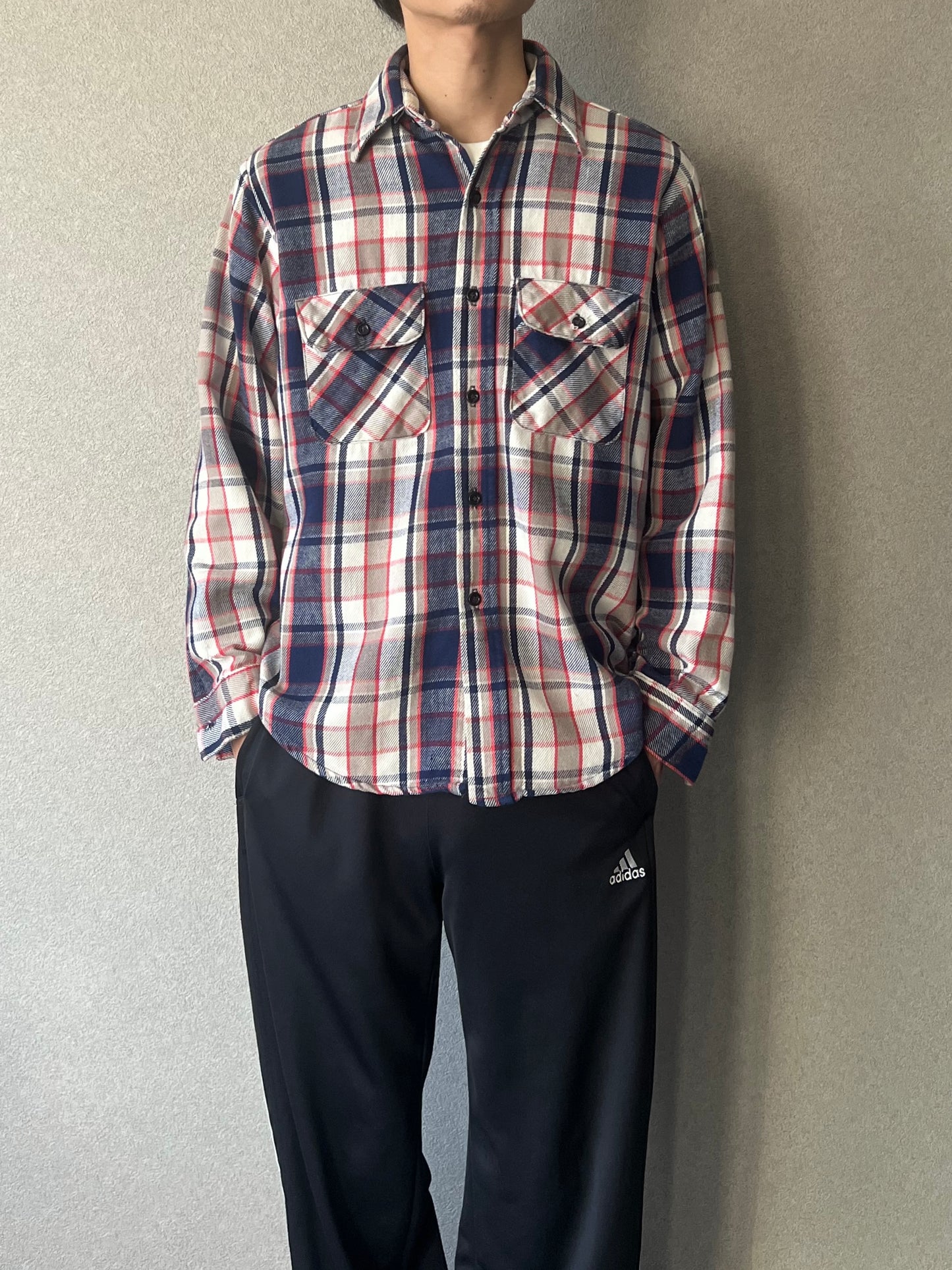 80's FIVE BROTHER flannel shirt "Made in USA"