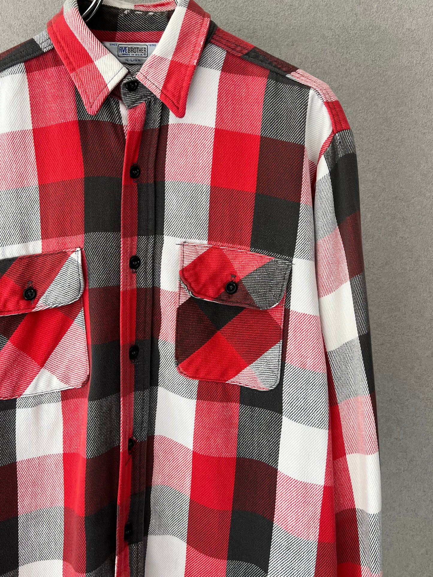 80's FIVE BROTHER flannel shirt "Made in USA"