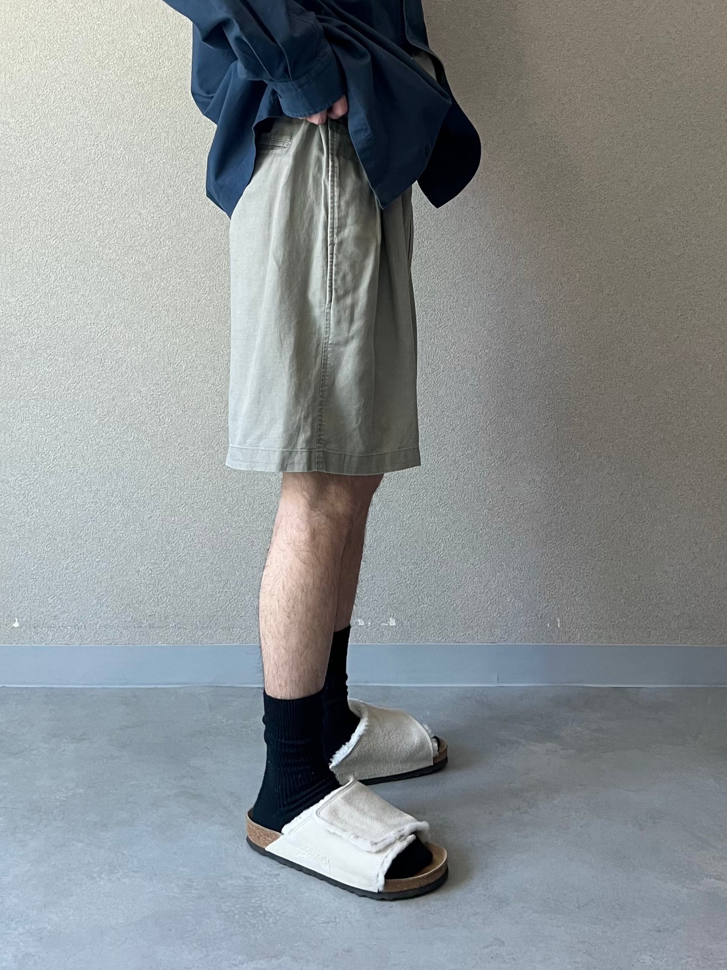 90's CHAPS linen×cotton shorts